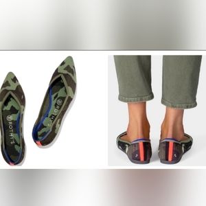 Rothy's The Point Olive Limited Edition Camo Flats, Loafers, Slip-ons,  Sz 11